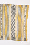 Lemon Yellow Pure Cotton Mul Hand Block Saree