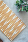Pure Cotton Ikat Weaved Fabric - Yellow