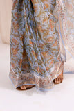Sky Blue - Kota Doria Bagru Hand Block Printed Saree