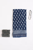 Indigo Linen Hand Block Saree