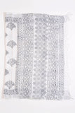 White Linen Hand Block Saree