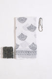 White Linen Hand Block Saree