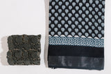 Black Linen Hand Block Saree