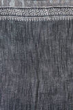 Black Linen Hand Block Saree