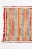 Red Linen Hand Block Saree