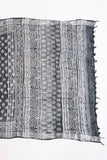 Black Linen Hand Block Saree