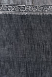 Black Linen Hand Block Saree