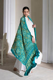 Rama Green - Pure Modal Silk Bandhani Barbag Dupatta with Zari Lagdi Patta