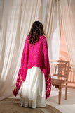 Maharani Pink - Pure Modal Silk Bandhani Checks Pallu Dupatta with Zari Lagdi Patta