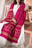 Maharani Pink - Pure Modal Silk Bandhani Checks Pallu Dupatta with Zari Lagdi Patta