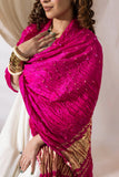 Maharani Pink - Pure Modal Silk Bandhani Dani Dupatta with Zari Lagdi Patta