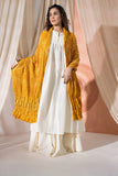 Mustard Yellow - Pure Modal Silk Bandhani Barbag Dupatta with Zari Lagdi Patta