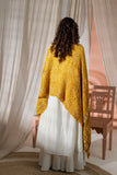Mustard Yellow - Pure Modal Silk Bandhani Checks Pallu Dupatta with Zari Lagdi Patta
