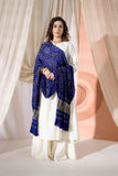 Royal Blue - Pure Modal Silk Bandhani Barbag Dupatta with Zari Lagdi Patta