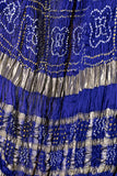 Royal Blue - Pure Modal Silk Bandhani Checks Pallu Dupatta with Zari Lagdi Patta