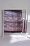 Ajrakh Hand Block Printed Modal Silk Saree - Black/Maroon