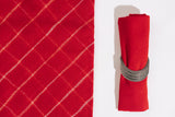 Red - Kota Doria Bagru Hand Block Printed Saree
