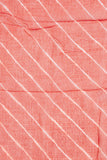 Red - Kota Doria Bagru Hand Block Printed Saree