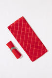 Red - Kota Doria Bagru Hand Block Printed Saree