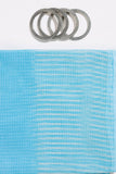 Aqua Blue - Kota Doria Bagru Hand Block Printed Saree