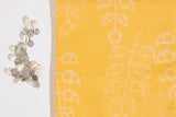 Yellow - Kota Doria Bagru Hand Block Printed Saree