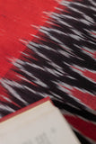 Pure Cotton Ikat Weaved 3 Piece Suit Piece - Black/Red - Vastra Raag