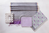 Pure Chanderi Silk Hand Block Printed 3 PC Suit - Opal Pink/Sacramento Green - Vastra Raag