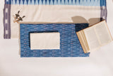 Pure Cotton Ikat Weaved 3 Piece Suit Piece - Teal/Ivory - Vastra Raag