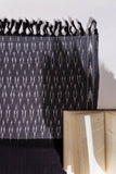 Pure Cotton Ikat Weaved 3 Piece Suit Piece - Grey/Black - Vastra Raag