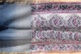 Pure Cotton Ikat Weaved Hand Block Printed 3 PC Suit with Kota Doria Dupatta - Wisteria
