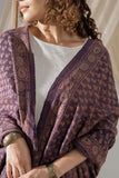 Ajrakh Hand Block Printed - Handloom Woolen Dupatta