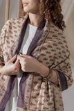 Ajrakh Hand Block Printed - Handloom Woolen Dupatta