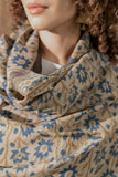 Ajrakh Hand Block Printed - Handloom Woolen Dupatta