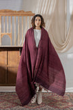 Ajrakh Hand Block Printed - Handloom Woolen Dupatta