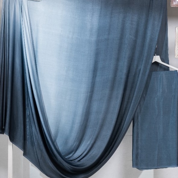 Tie & Dye Shaded Ombre Modal Silk Saree - Navy Blue